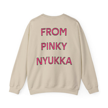 Christmas Nyukka Crewneck Sweatshirt — "Merry Christmas" from Pinky Nyukka