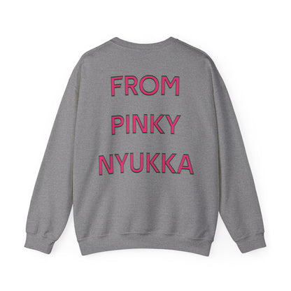 Christmas Nyukka Crewneck Sweatshirt — "Merry Christmas" from Pinky Nyukka