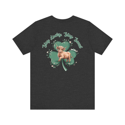 St Patrick's Day Highland Cow Tee, Stay Lucky Stay Sweet Shirt, st pattys day shirt, Green Lucky Charm, Shamrock Tee, Irish shirt,
