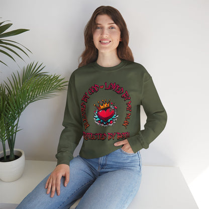 Blessed, Loved, Protected - Unisex Heavy Blend™ Crewneck Sweatshirt