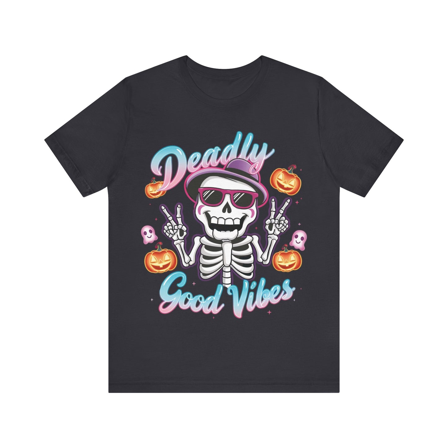 Halloween Skeleton Peace Sign Tee