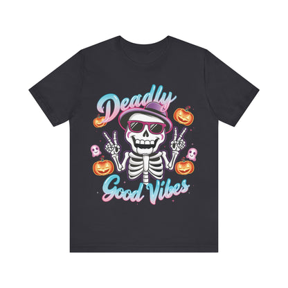 Halloween Skeleton Peace Sign Tee