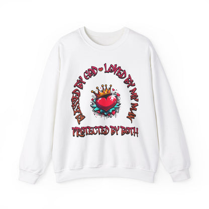 Blessed, Loved, Protected - Unisex Heavy Blend™ Crewneck Sweatshirt