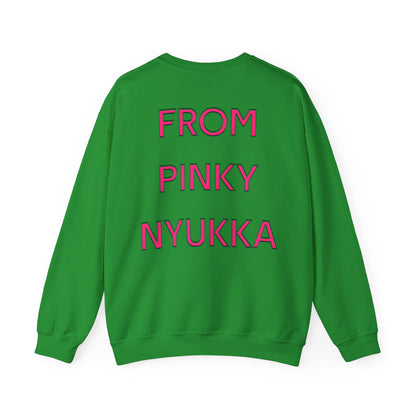 Christmas Nyukka Crewneck Sweatshirt — "Merry Christmas" from Pinky Nyukka