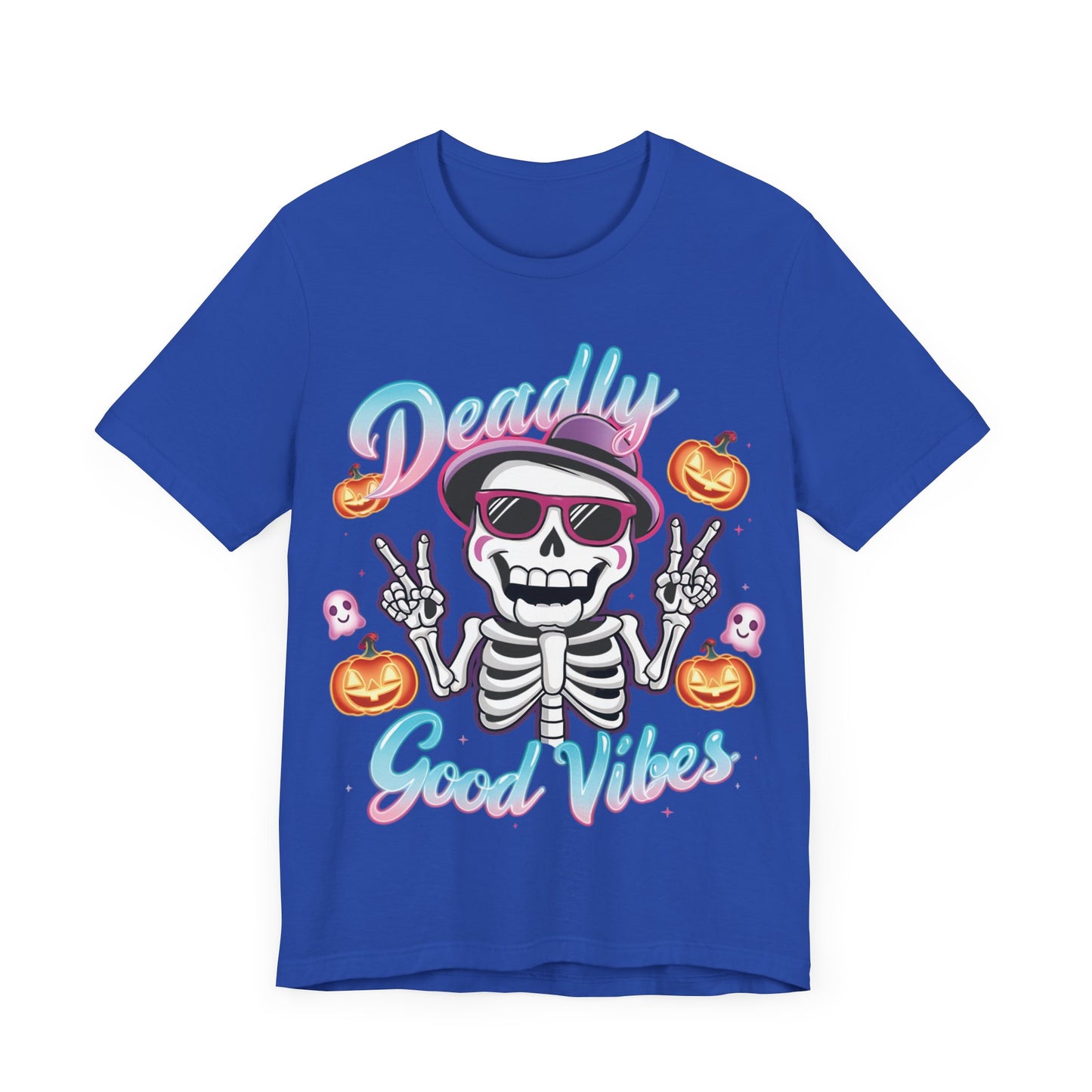 Halloween Skeleton Peace Sign Tee