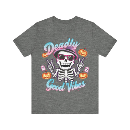 Halloween Skeleton Peace Sign Tee