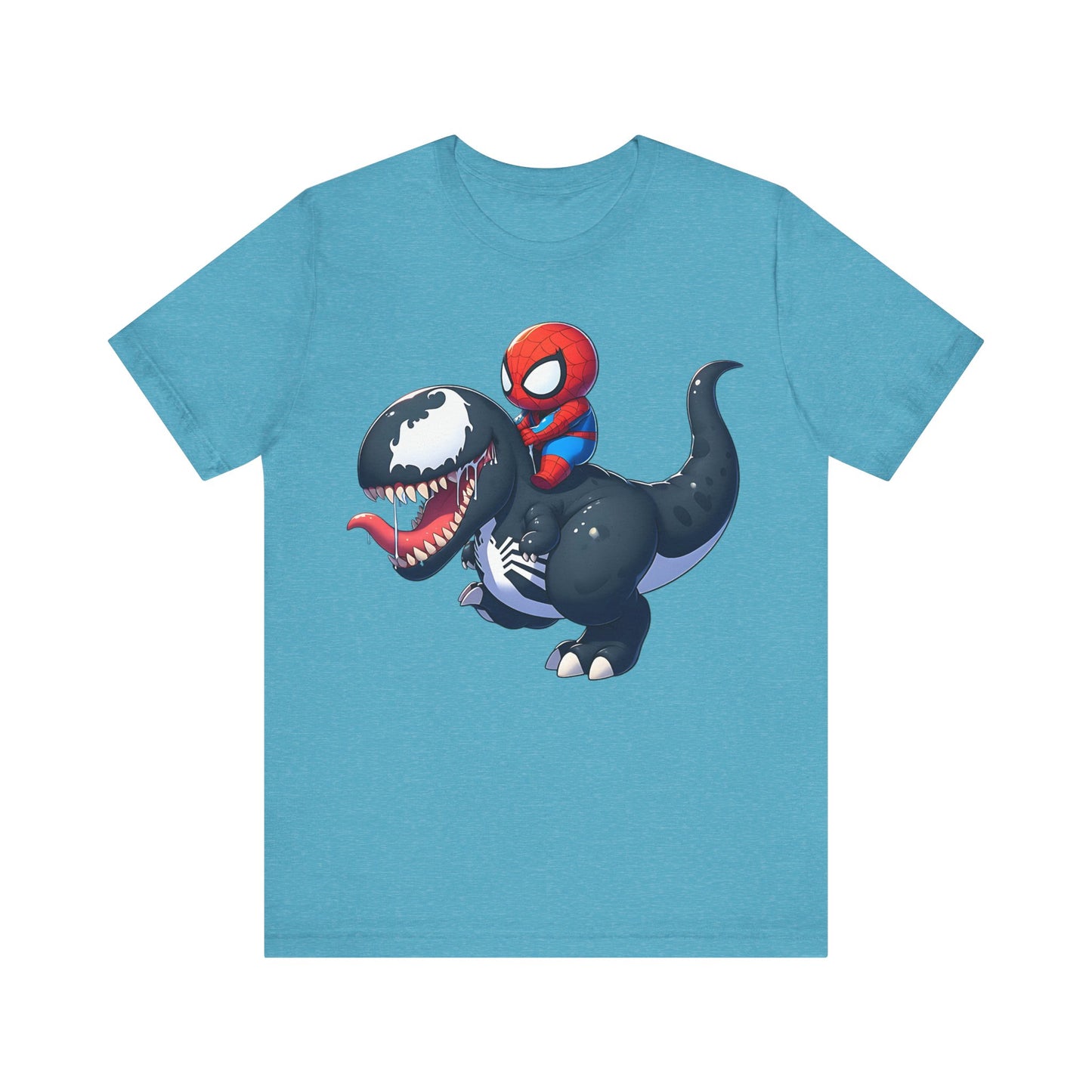 Baby Spidey Riding a Venom Dino- T-Shirt