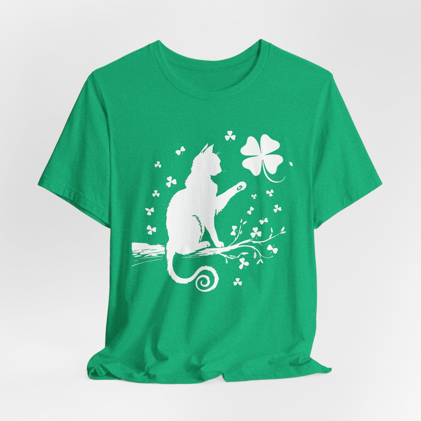 Cat  St. Patrick's Day Tee, cat St. patty's day, Lucky Cat Shirt, Shamrock Swatting, cat shirt, shamrock cat shirt, lucky cat shirt,