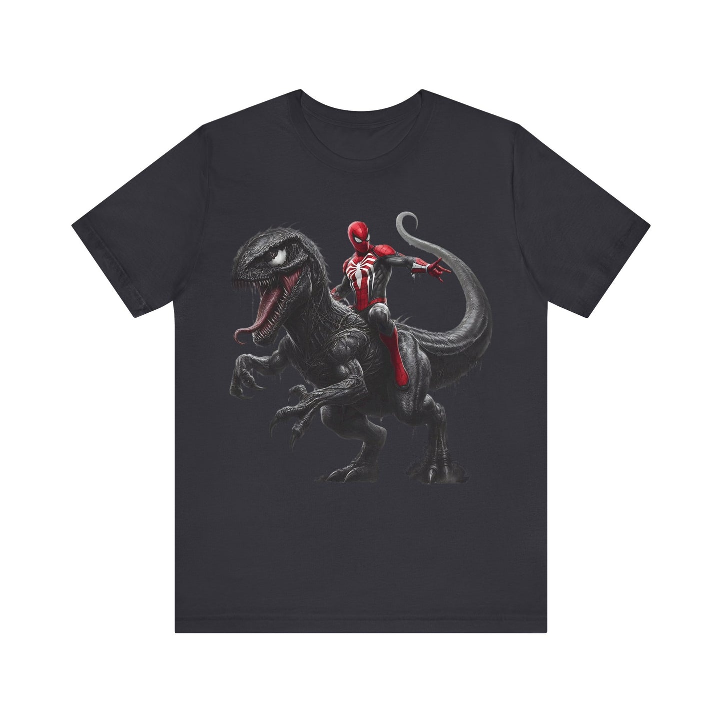 Spiderman Riding  Dinosaur- T-Shirt