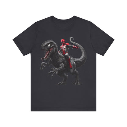 Spiderman Riding  Dinosaur- T-Shirt