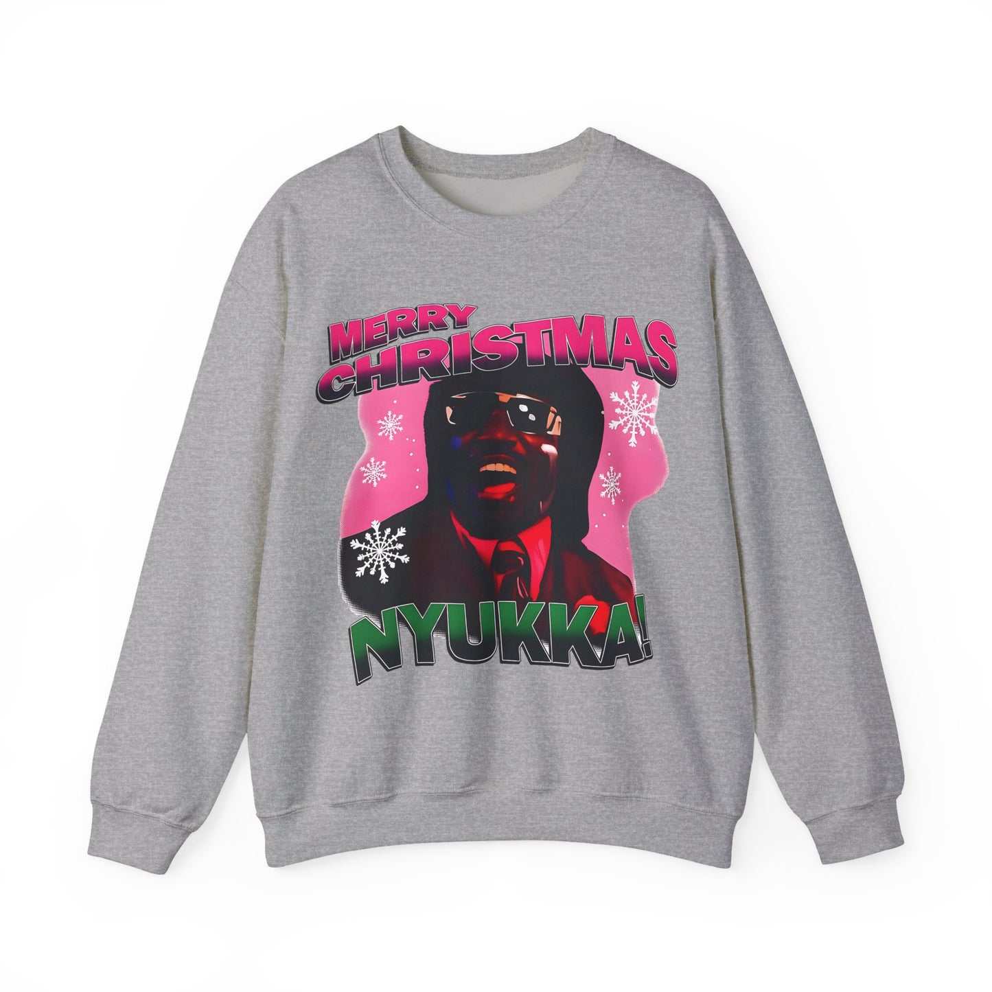 Christmas Nyukka Crewneck Sweatshirt — "Merry Christmas" from Pinky Nyukka