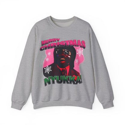 Christmas Nyukka Crewneck Sweatshirt — "Merry Christmas" from Pinky Nyukka