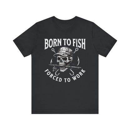 Born to Fish Skull Tee | Unisex Fishing T-Shirt | Perfect for Anglers | Casual Wear | Fishing Gifts | Outdoor Apparel