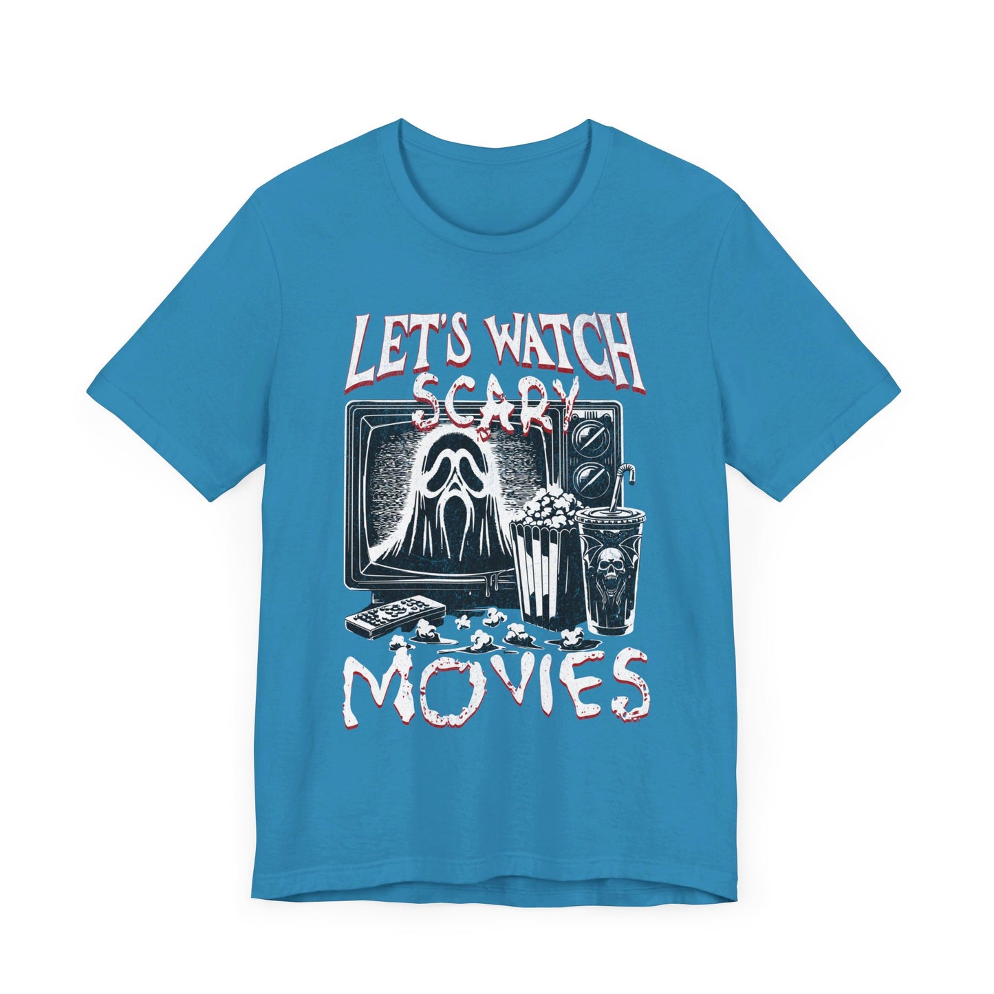 Halloween Tee, Let's watch scary movies- Short Sleeve Tee