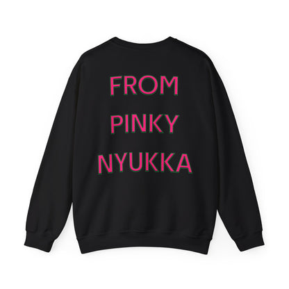 Christmas Nyukka Crewneck Sweatshirt — "Merry Christmas" from Pinky Nyukka