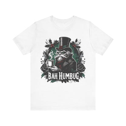 Bah Humbug Unisex Tee Shirt, Scrooge Christmas Top, Funny Holiday Clothing, Minimalist Design, Grinch Inspired Apparel, Sarcastic Gift for