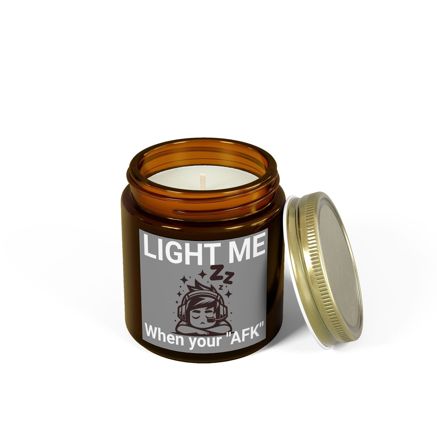 Light me when your afk- Scented Candle, 4oz-9oz- Apricot wax