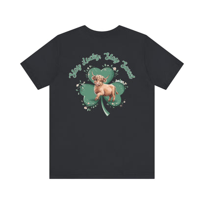St Patrick's Day Highland Cow Tee, Stay Lucky Stay Sweet Shirt, st pattys day shirt, Green Lucky Charm, Shamrock Tee, Irish shirt,