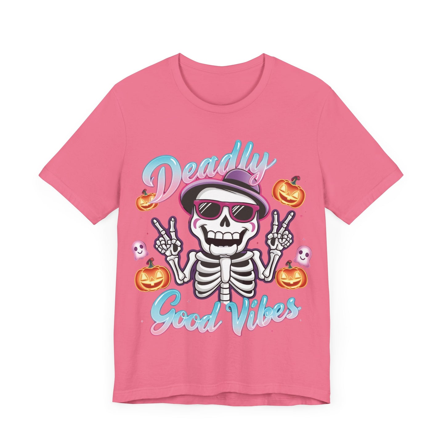 Halloween Skeleton Peace Sign Tee