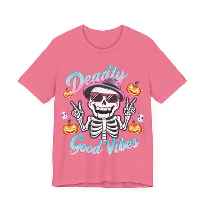 Halloween Skeleton Peace Sign Tee