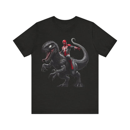 Spiderman Riding  Dinosaur- T-Shirt