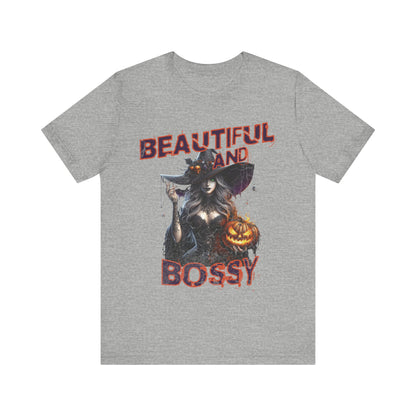 Halloween tee, beautiful and bossy - Short Sleeve Tee