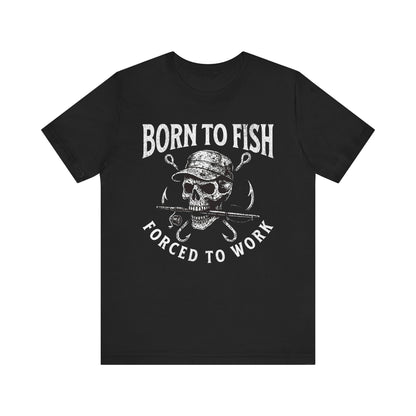 Born to Fish Skull Tee | Unisex Fishing T-Shirt | Perfect for Anglers | Casual Wear | Fishing Gifts | Outdoor Apparel