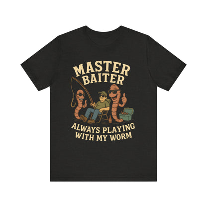 Funny Fishing Tee, Master Baiter T-Shirt, Gift for Anglers, Unisex Fishing Apparel, Playful Fishing Shirt, Weekend Fishing Gear