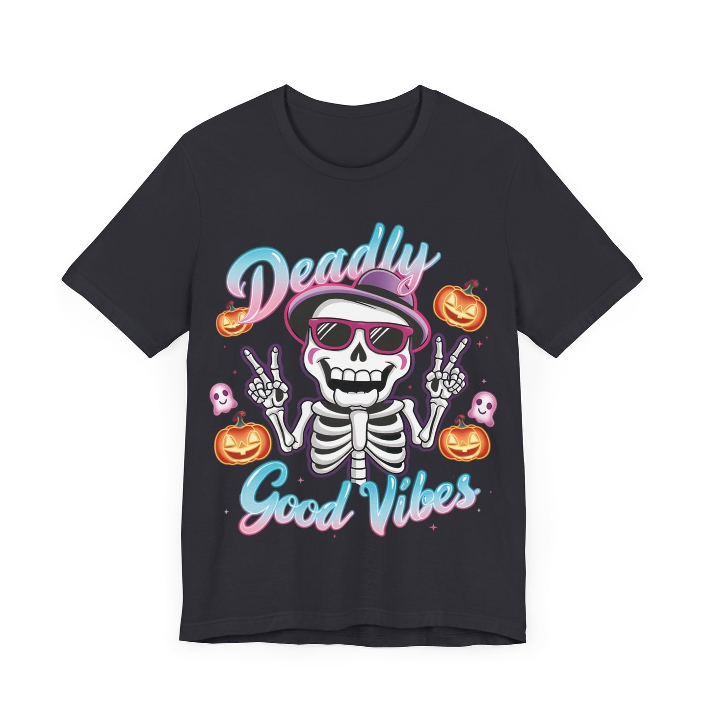 Halloween Skeleton Peace Sign Tee