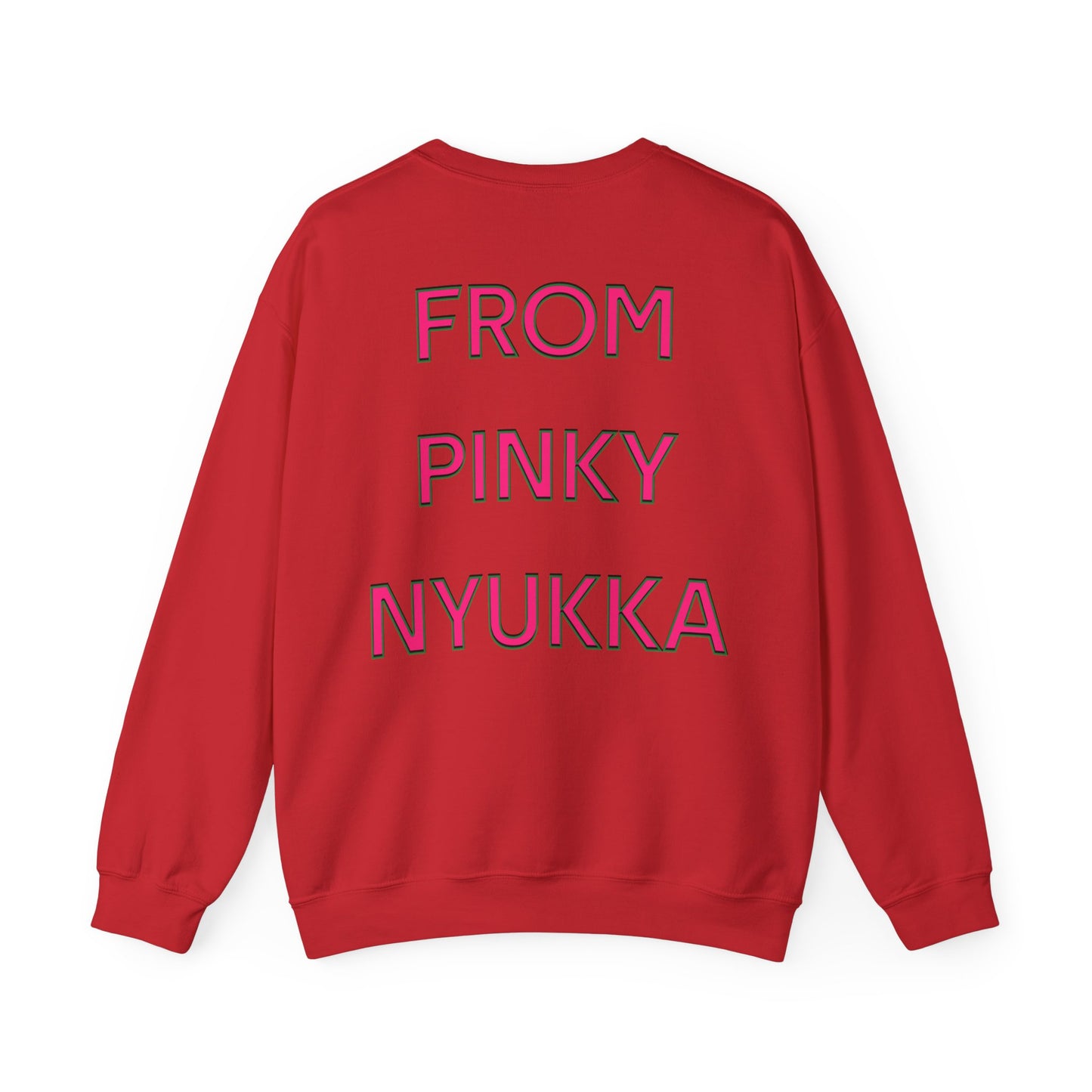 Christmas Nyukka Crewneck Sweatshirt — "Merry Christmas" from Pinky Nyukka