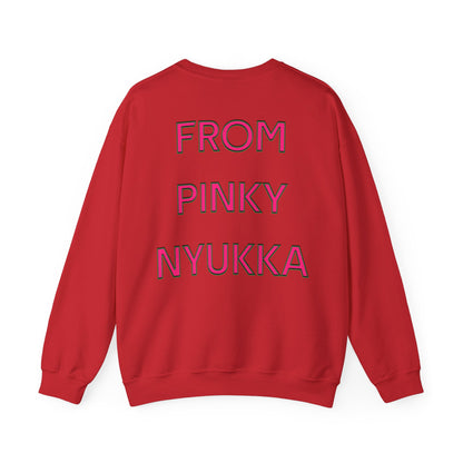 Christmas Nyukka Crewneck Sweatshirt — "Merry Christmas" from Pinky Nyukka