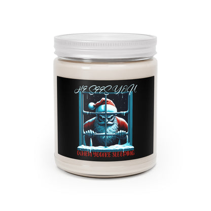 Santa Peeping Candle