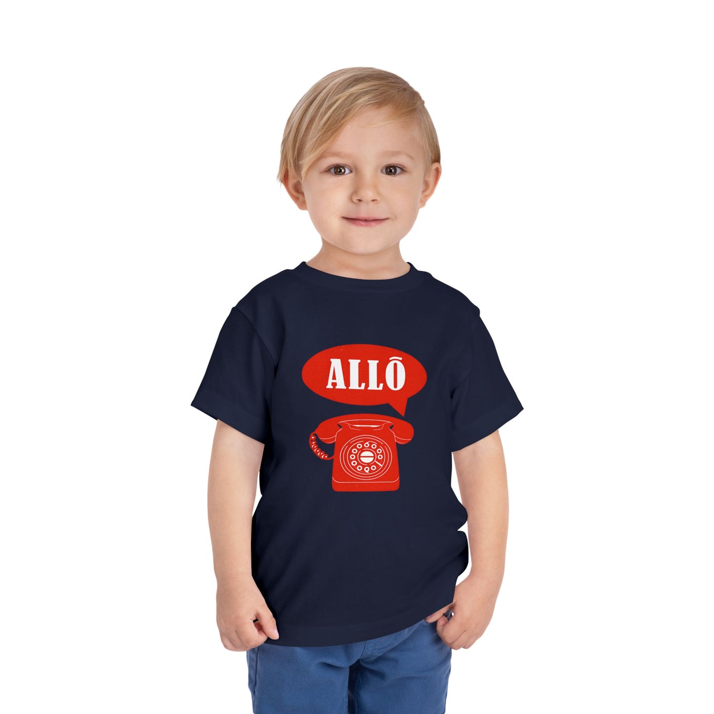 Cute Toddler Short Sleeve Tee- Retro Telephone