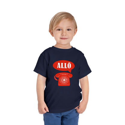 Cute Toddler Short Sleeve Tee- Retro Telephone