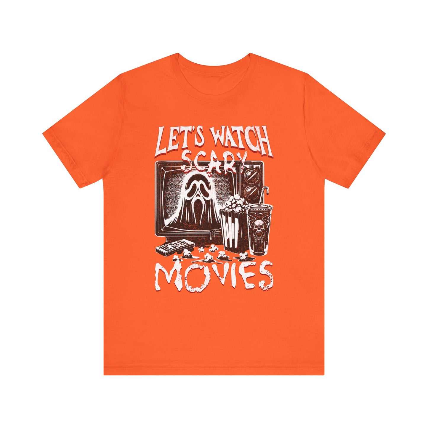 Halloween Tee, Let's watch scary movies- Short Sleeve Tee