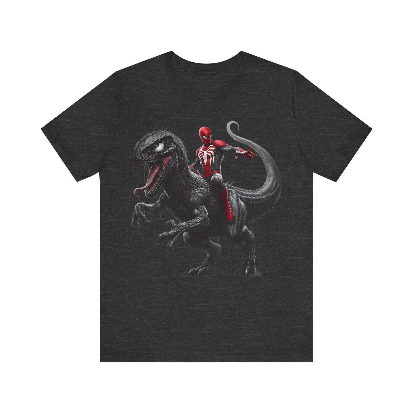 Spiderman Riding  Dinosaur- T-Shirt