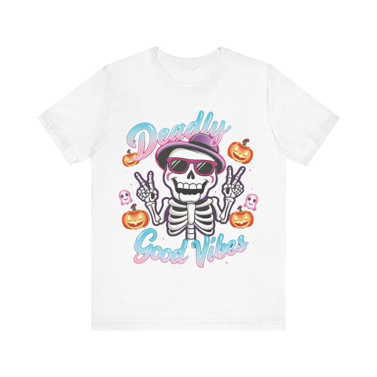 Halloween Skeleton Peace Sign Tee