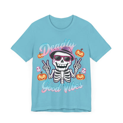 Halloween Skeleton Peace Sign Tee