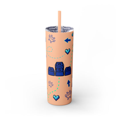 Gaming Tumbler - I Like the Way You Move, 20oz Skinny Tumbler with Straw