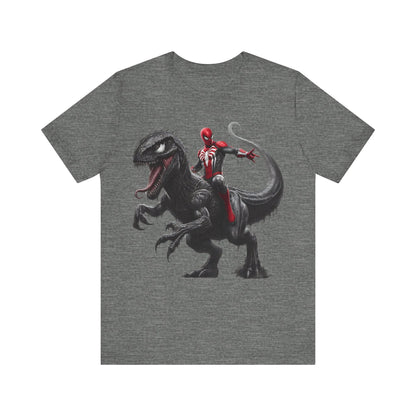 Spiderman Riding  Dinosaur- T-Shirt