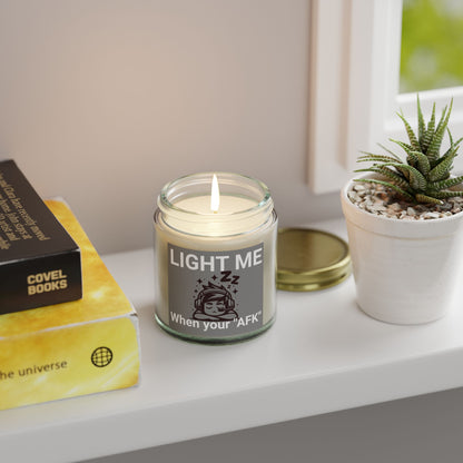 Light me when your afk- Scented Candle, 4oz-9oz- Apricot wax