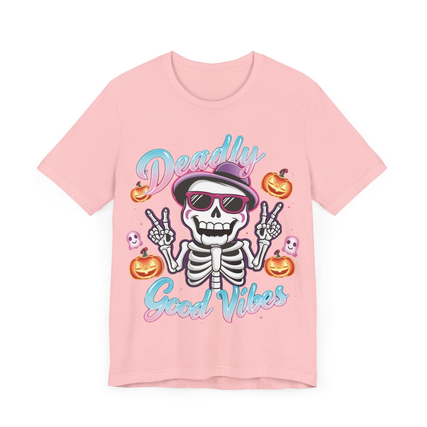 Halloween Skeleton Peace Sign Tee