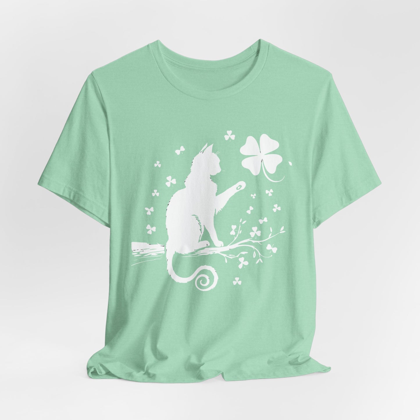 Cat  St. Patrick's Day Tee, cat St. patty's day, Lucky Cat Shirt, Shamrock Swatting, cat shirt, shamrock cat shirt, lucky cat shirt,