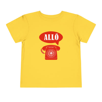 Cute Toddler Short Sleeve Tee- Retro Telephone