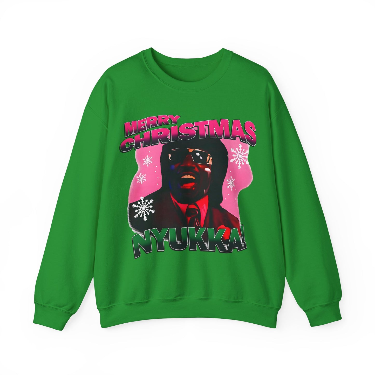 Christmas Nyukka Crewneck Sweatshirt — "Merry Christmas" from Pinky Nyukka