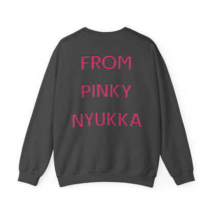 Christmas Nyukka Crewneck Sweatshirt — "Merry Christmas" from Pinky Nyukka
