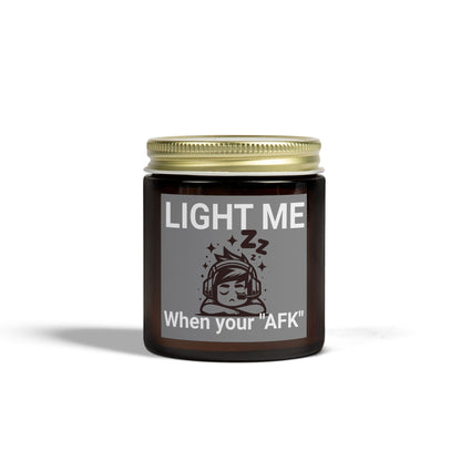 Light me when your afk- Scented Candle, 4oz-9oz- Apricot wax