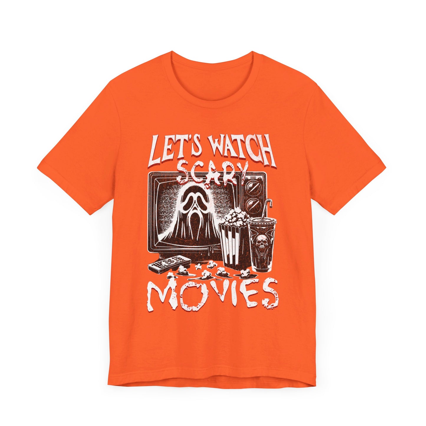 Halloween Tee, Let's watch scary movies- Short Sleeve Tee