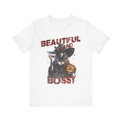 Halloween tee, beautiful and bossy - Short Sleeve Tee