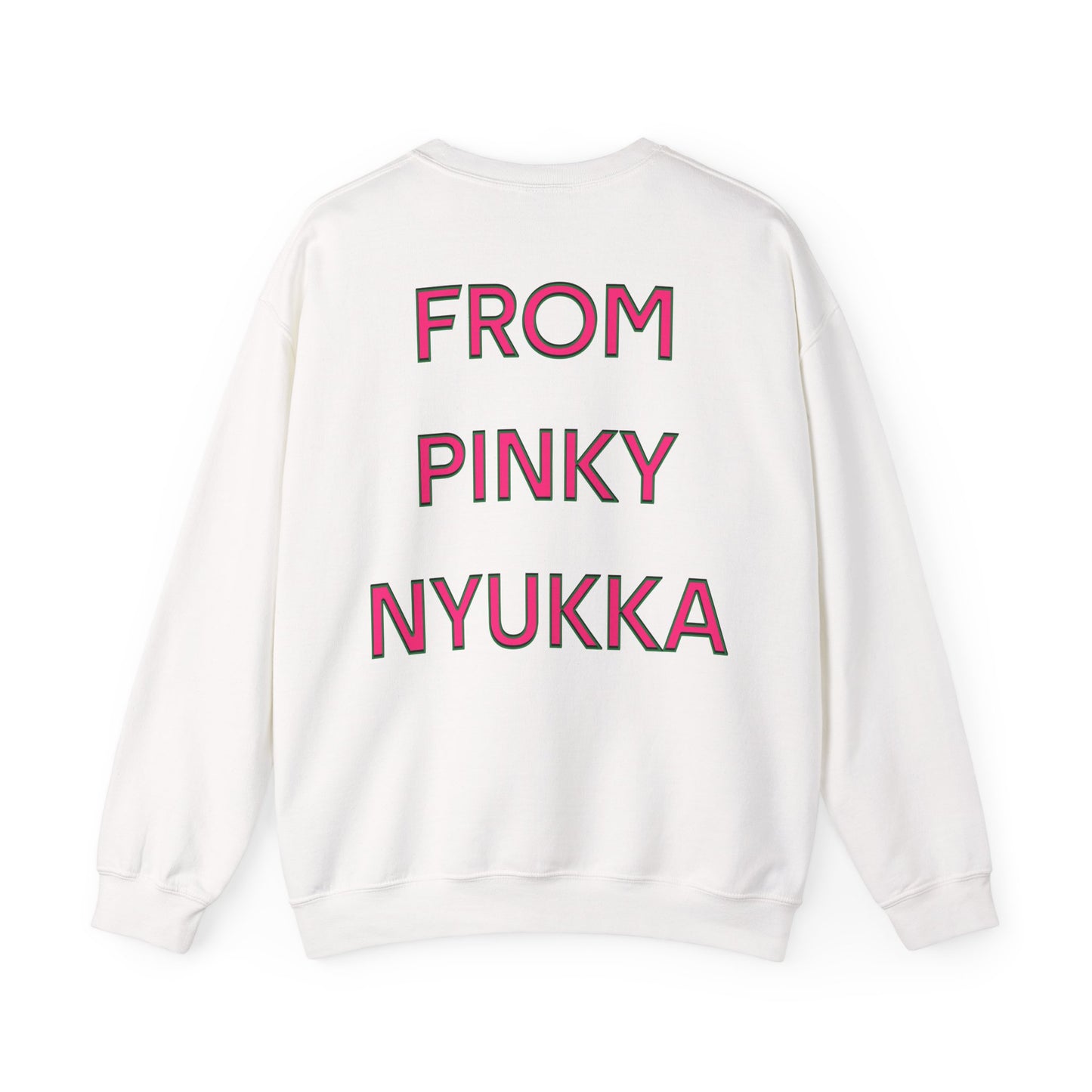 Christmas Nyukka Crewneck Sweatshirt — "Merry Christmas" from Pinky Nyukka